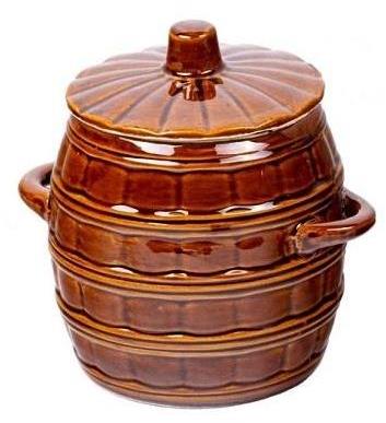 DuraHome Keramický soudek s poklicí_2, 3,2 l