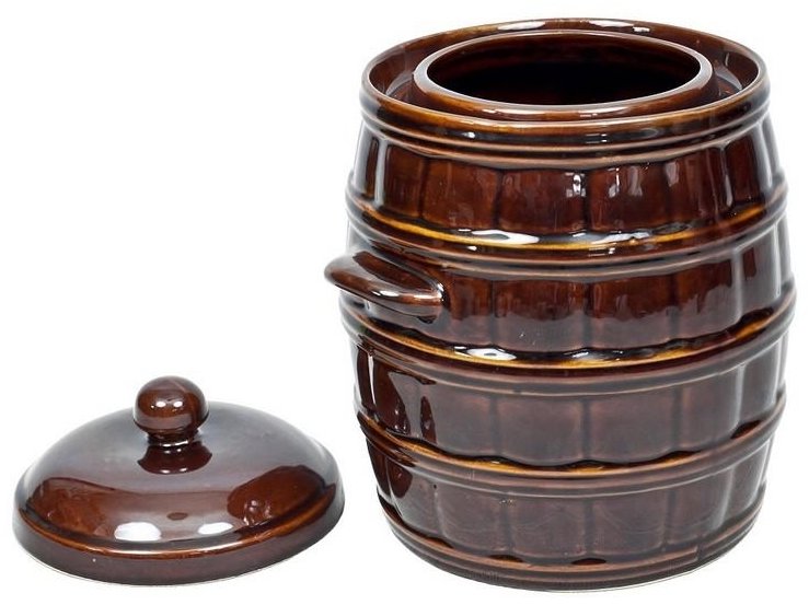 DuraHome Soudek keramický s poklicí, 12 l