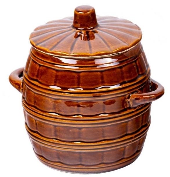 DuraHome Soudek keramický s poklicí, 8 l