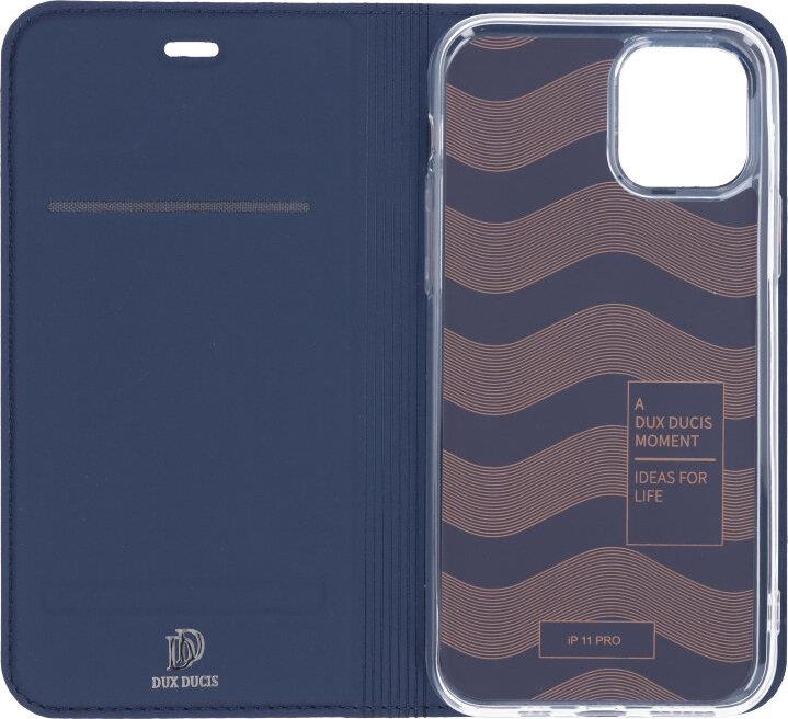 DUX DUCIS Skin Pro flipové kožené pouzdro pro iPhone 11 Pro Modrá