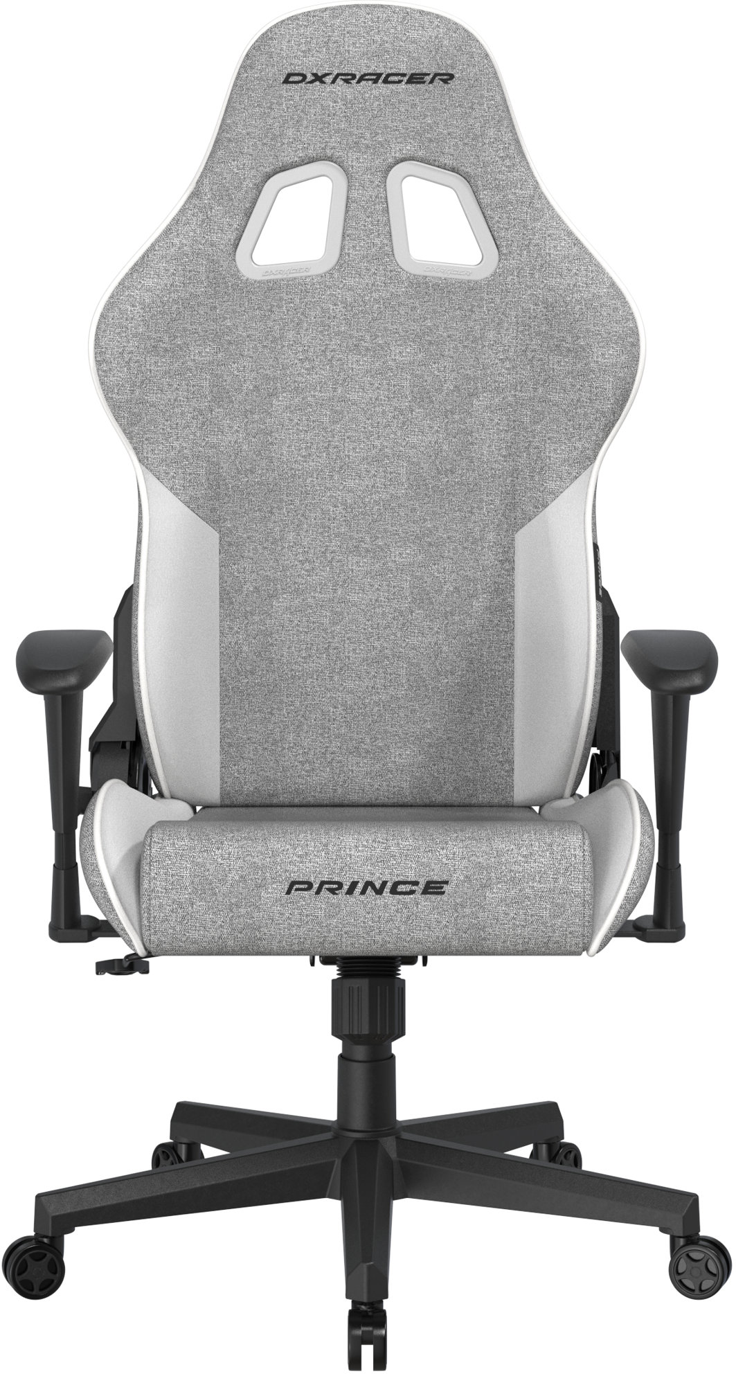 DXRacer PRINCE šedo-bílá, látková