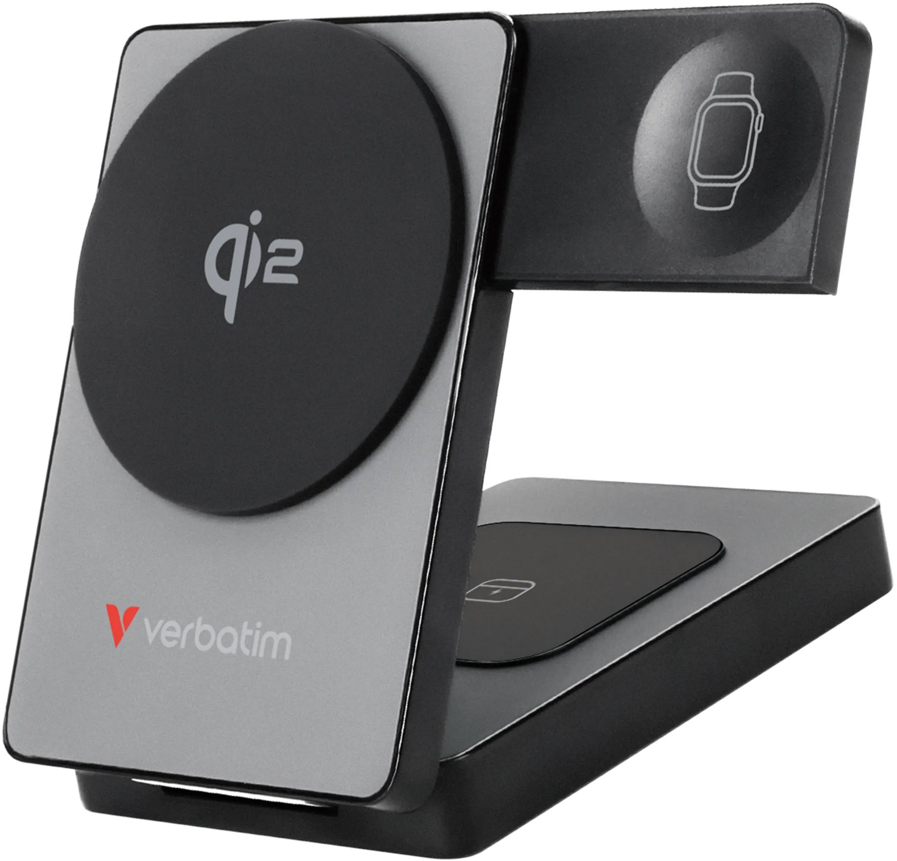 VERBATIM Charge 'n' Go 3v1 Qi2 Power Bank 5000 mAh šedá