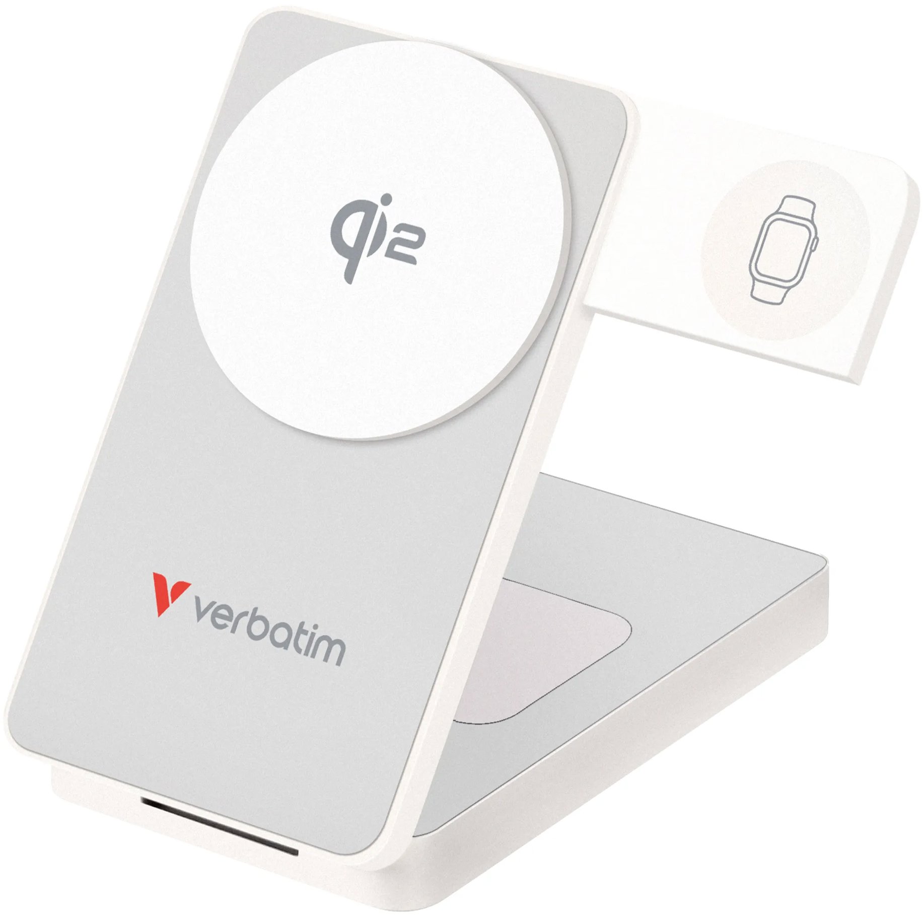 VERBATIM Charge 'n' Go 3v1 Qi2 Power Bank 10000 mAh bílá