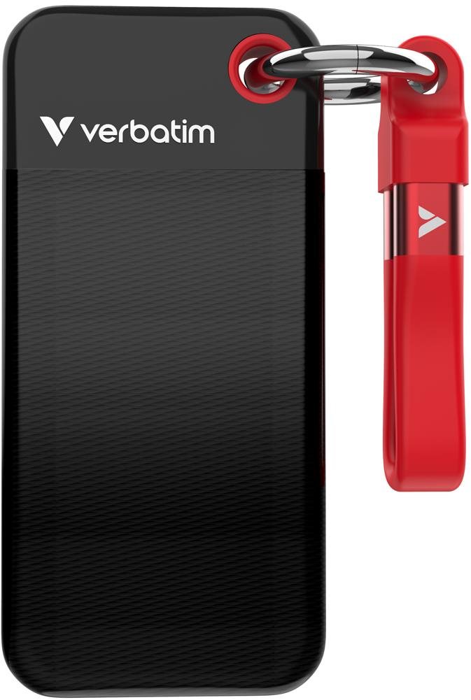 VERBATIM Pocket SSD 256GB černá/červená