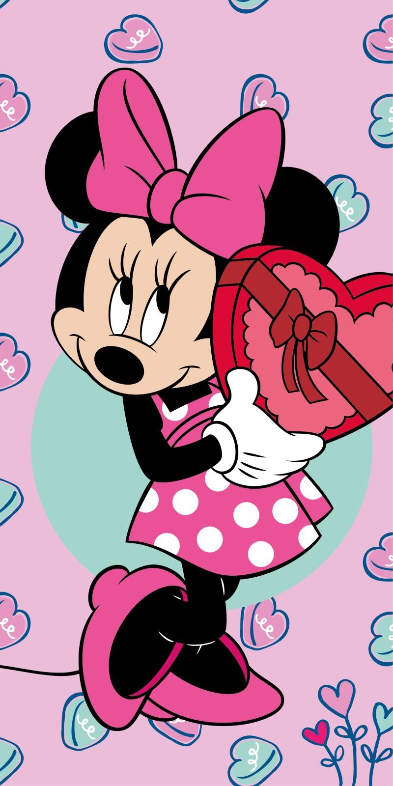 Jerry Fabrics Osuška Minnie pink 70 × 140 cm