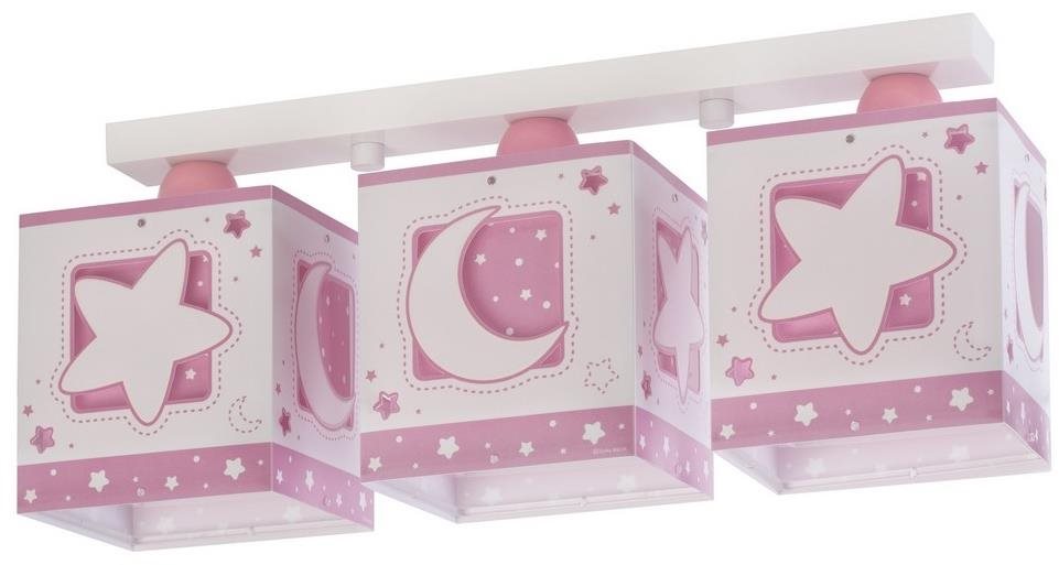 Dalber 63233NS - Dětské stropní svítidlo MOON LIGHT 3xE27/60W/230V Růžová