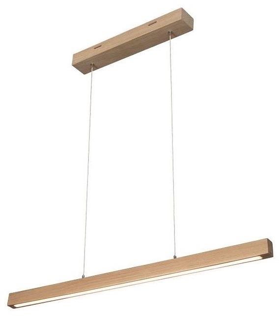 LED Stmívatelný lustr na lanku SMAL LED/12W/230V dub