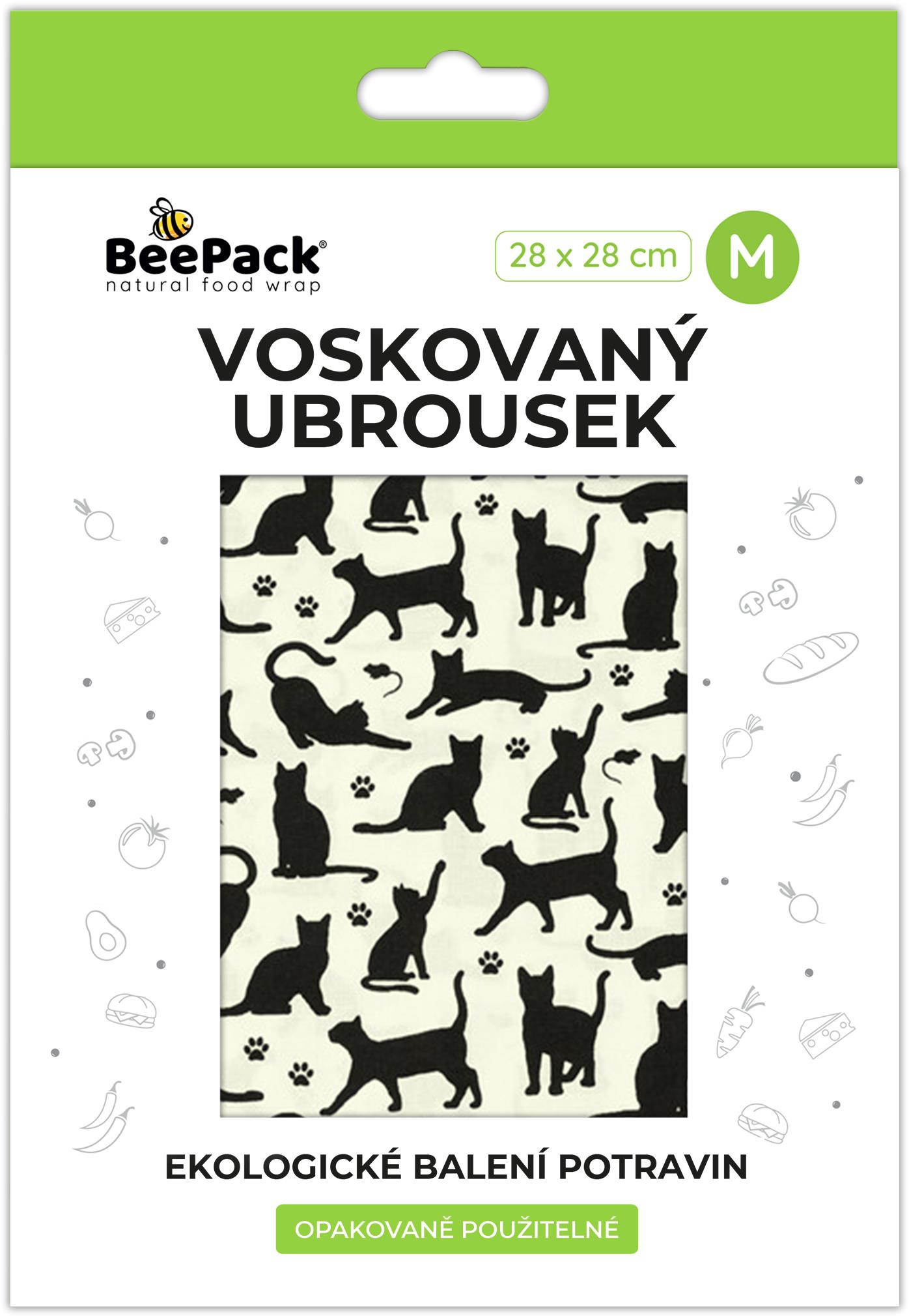 BEEPACK Voskovaný ubrousek Černé kočky, M