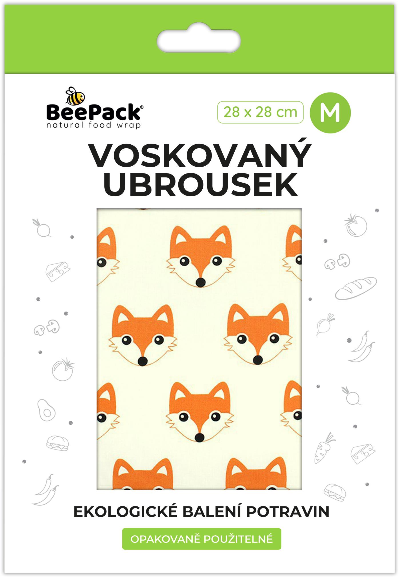 BEEPACK Voskovaný ubrousek Lišky, M