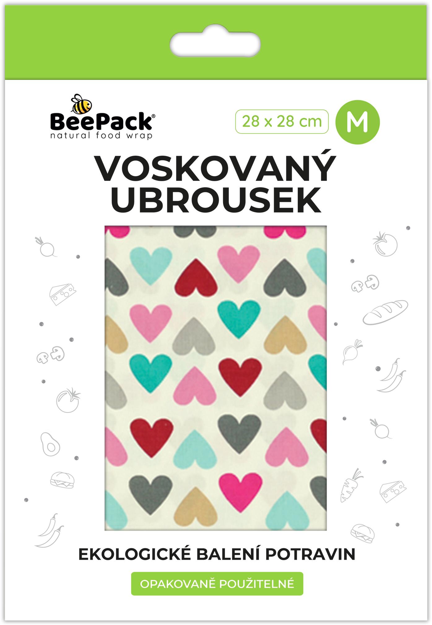 BEEPACK Voskovaný ubrousek Srdce, M