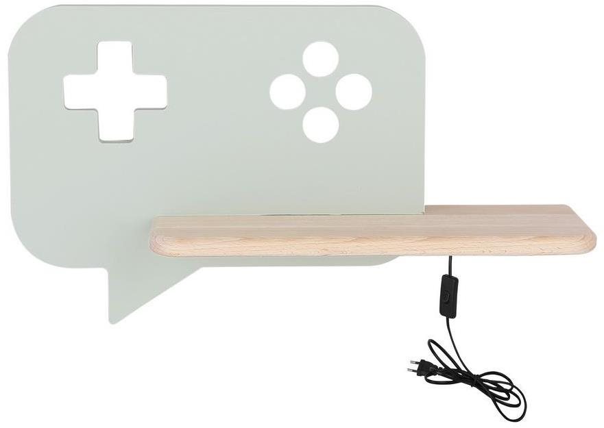 LED Dětské nástěnné svítidlo s poličkou CONSOLE LED/5W/230V zelená