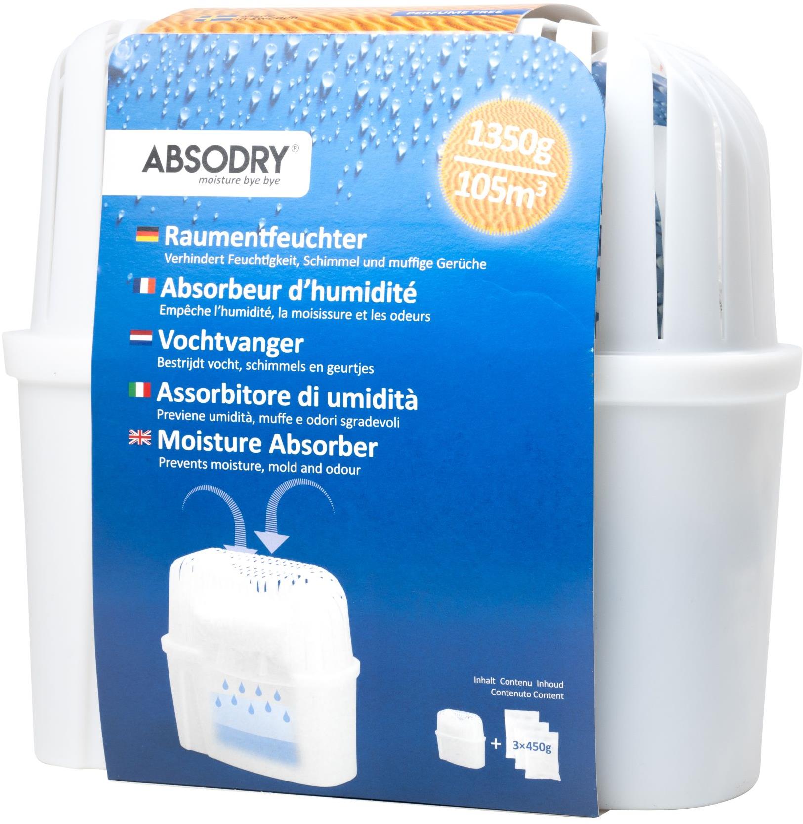 Absodry by Torrbollen Maxi pohlcovač vlhkosti pro místnost do 105 m3, 1350 g