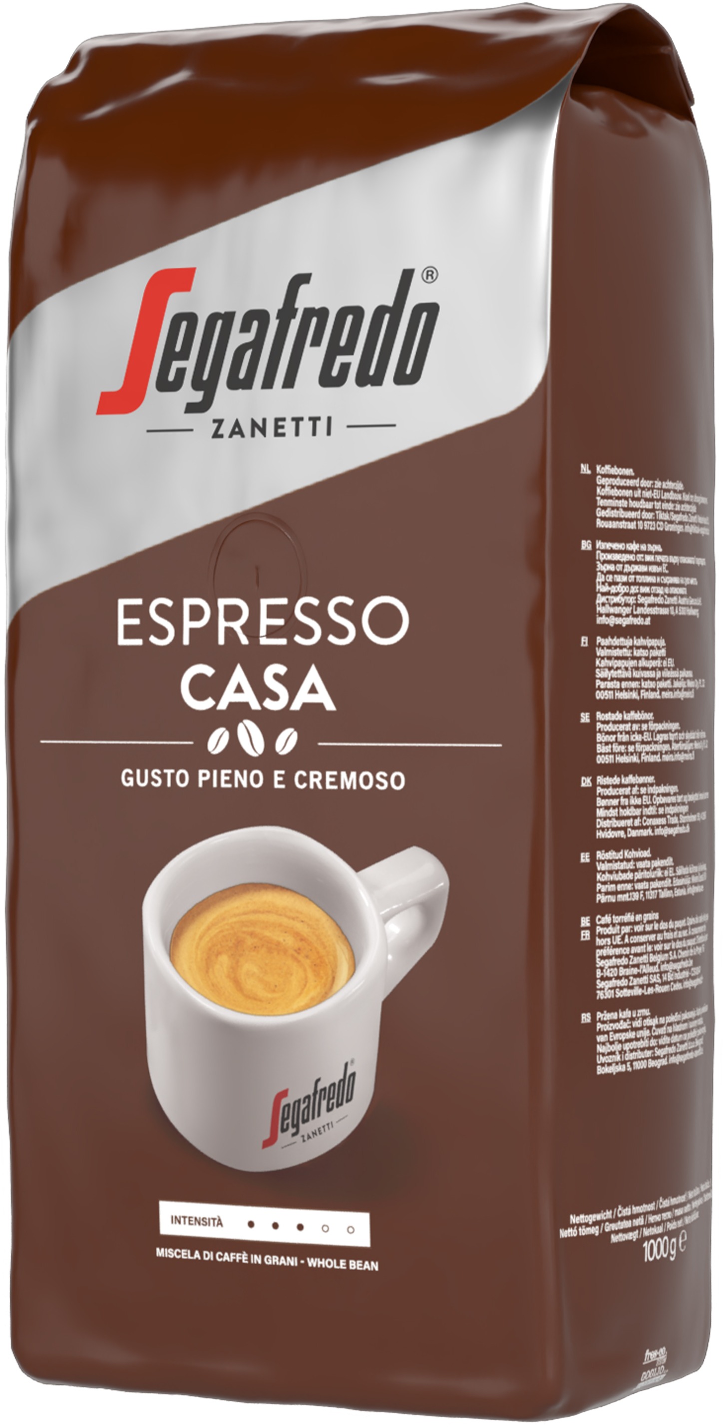 Segafredo Espresso Casa, zrnková, 1000g