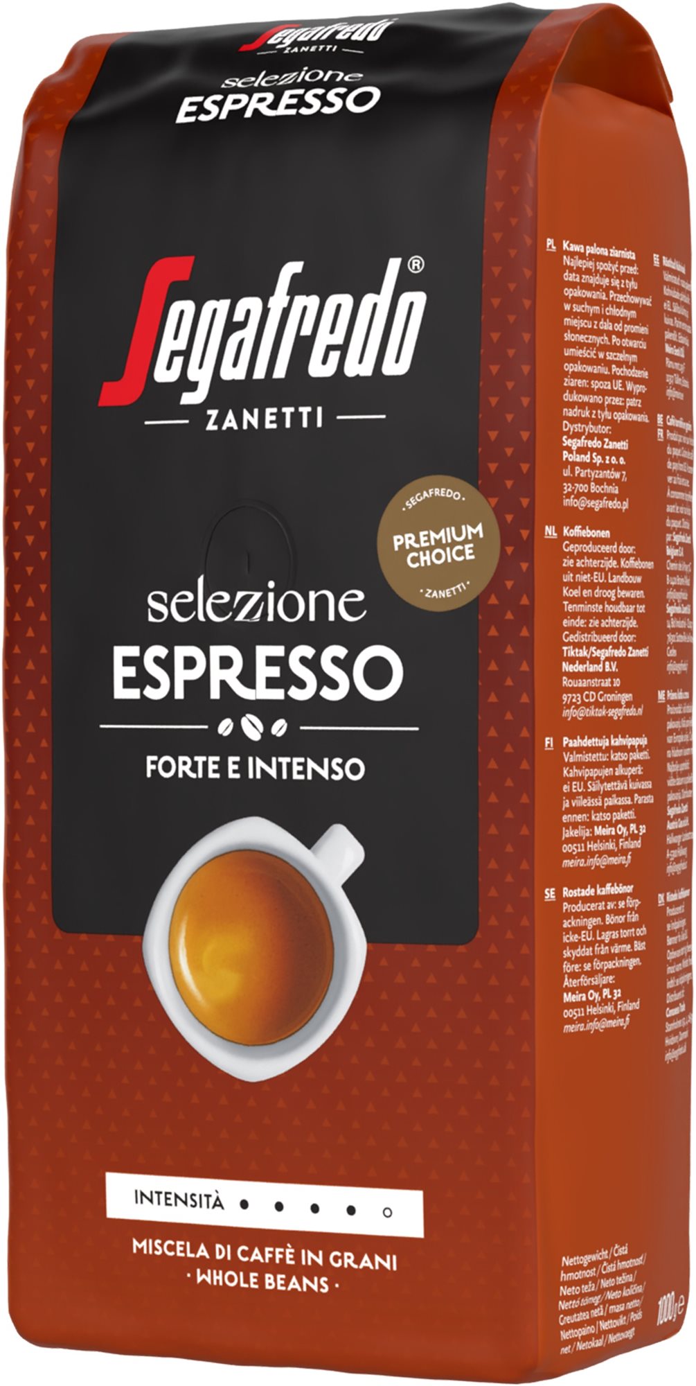 Segafredo Selezione Espresso, zrnková, 1000g