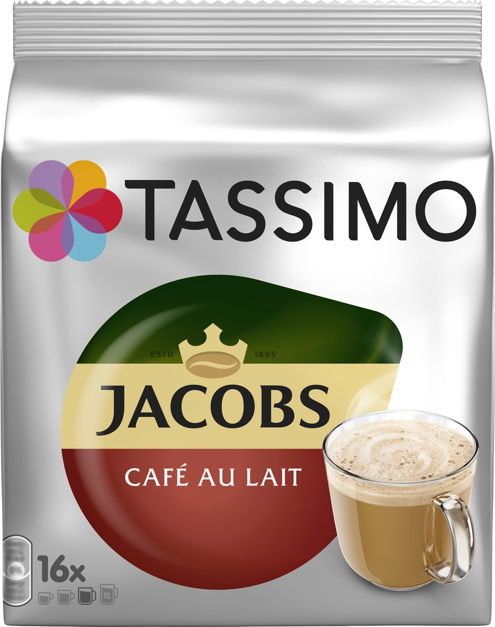 TASSIMO kapsle Jacobs Cafe Au Lait 16 nápojů