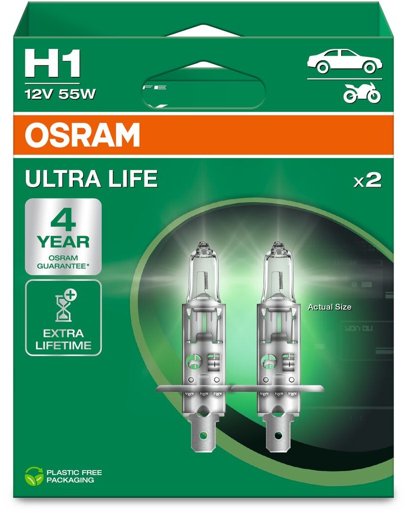 OSRAM Ultra Life H1 55W P14.5s 2ks