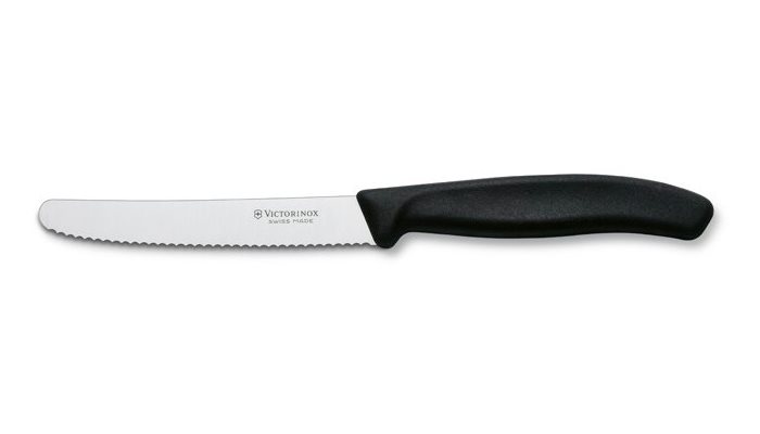 Victorinox nůž na rajčata s vlnkovaným ostřím 11 cm černý