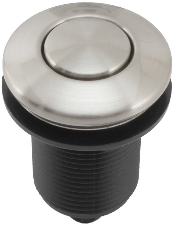 ECOMASTER samostatné pneutlačítko kulaté, matný nerez