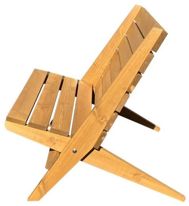 EcoFurn Granny Dřevěné zahradní skládací židle pro 2 osoby, borovice, natural olej