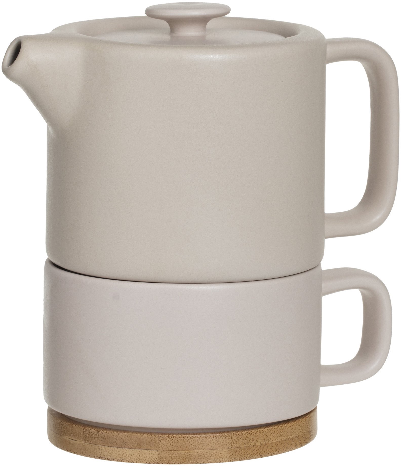 Secret de Gourmet Konvička na čaj se šálkem Nature, 400 + 250 ml, světlé růžová