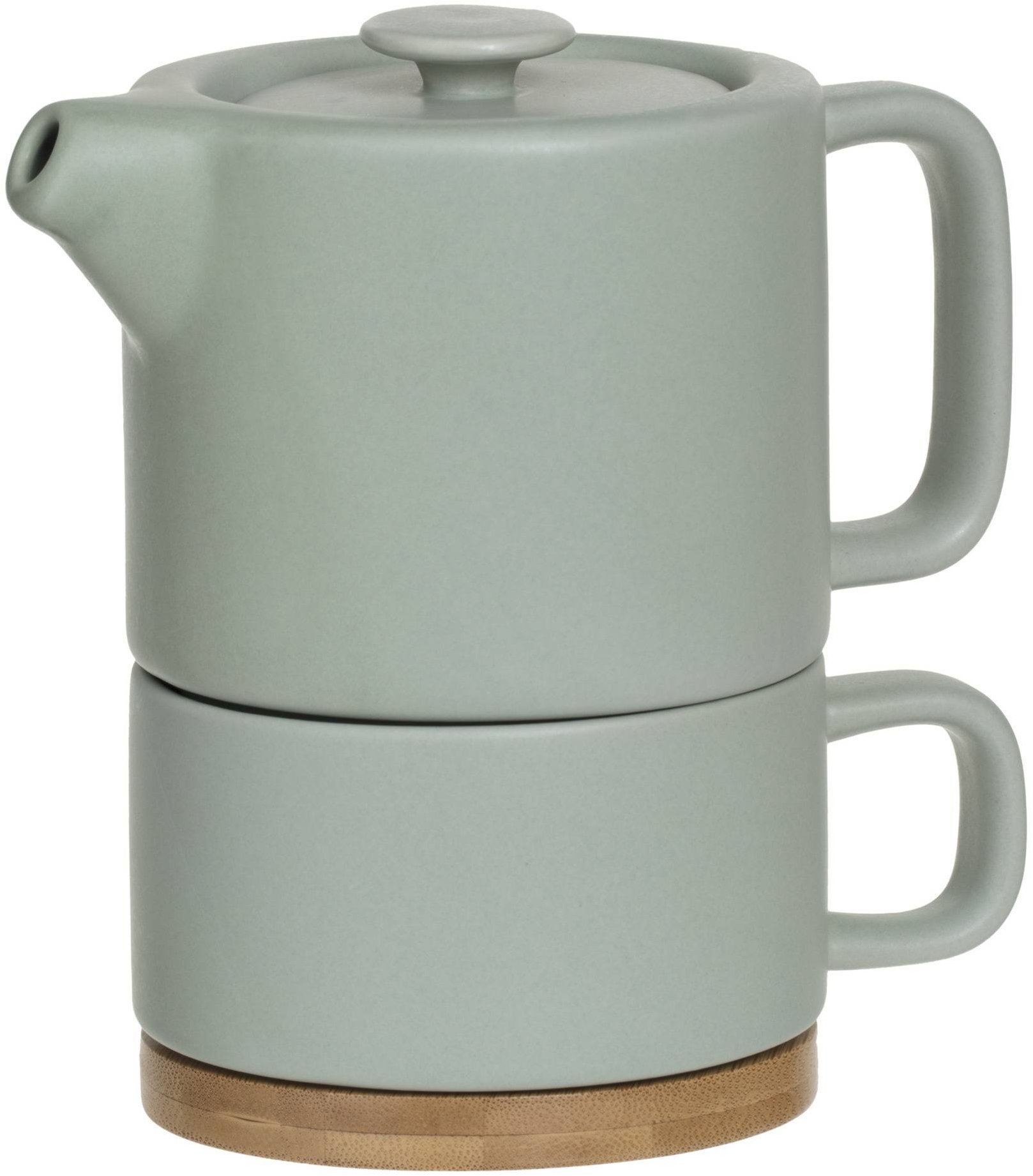 Secret de Gourmet Konvička na čaj se šálkem Nature, 400 + 250 ml, barva máty