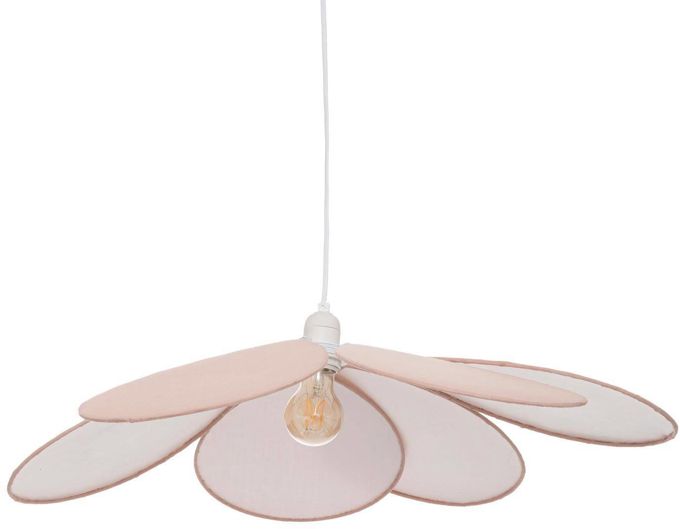 Atmosphera for kids Květinová stropní lampa Okai, růžová, 64 × 18 × 64 cm