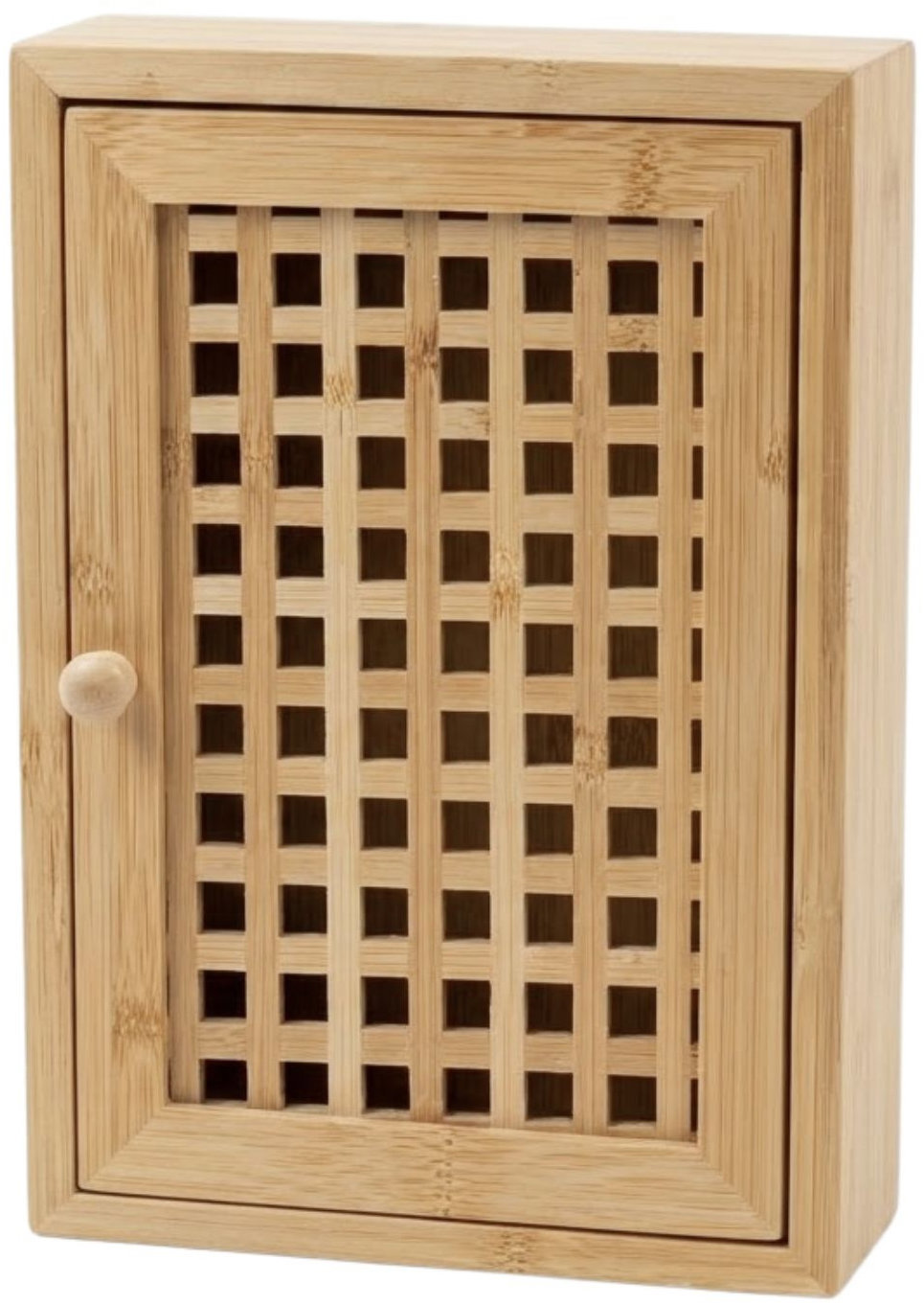 BOXIMO Závěsná skříňka na klíče Kizu, 19 × 27 × 6 cm, bambus
