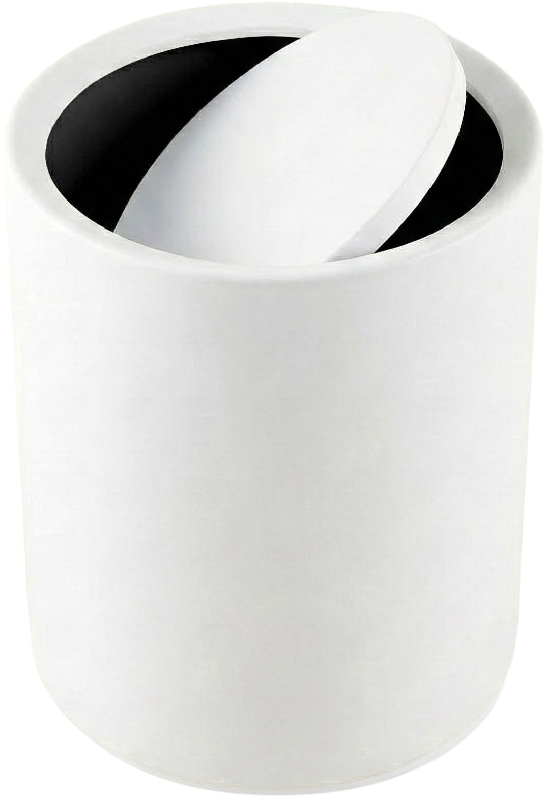 NUXIO Koupelnový odpadkový bílý koš Rund, 6 l