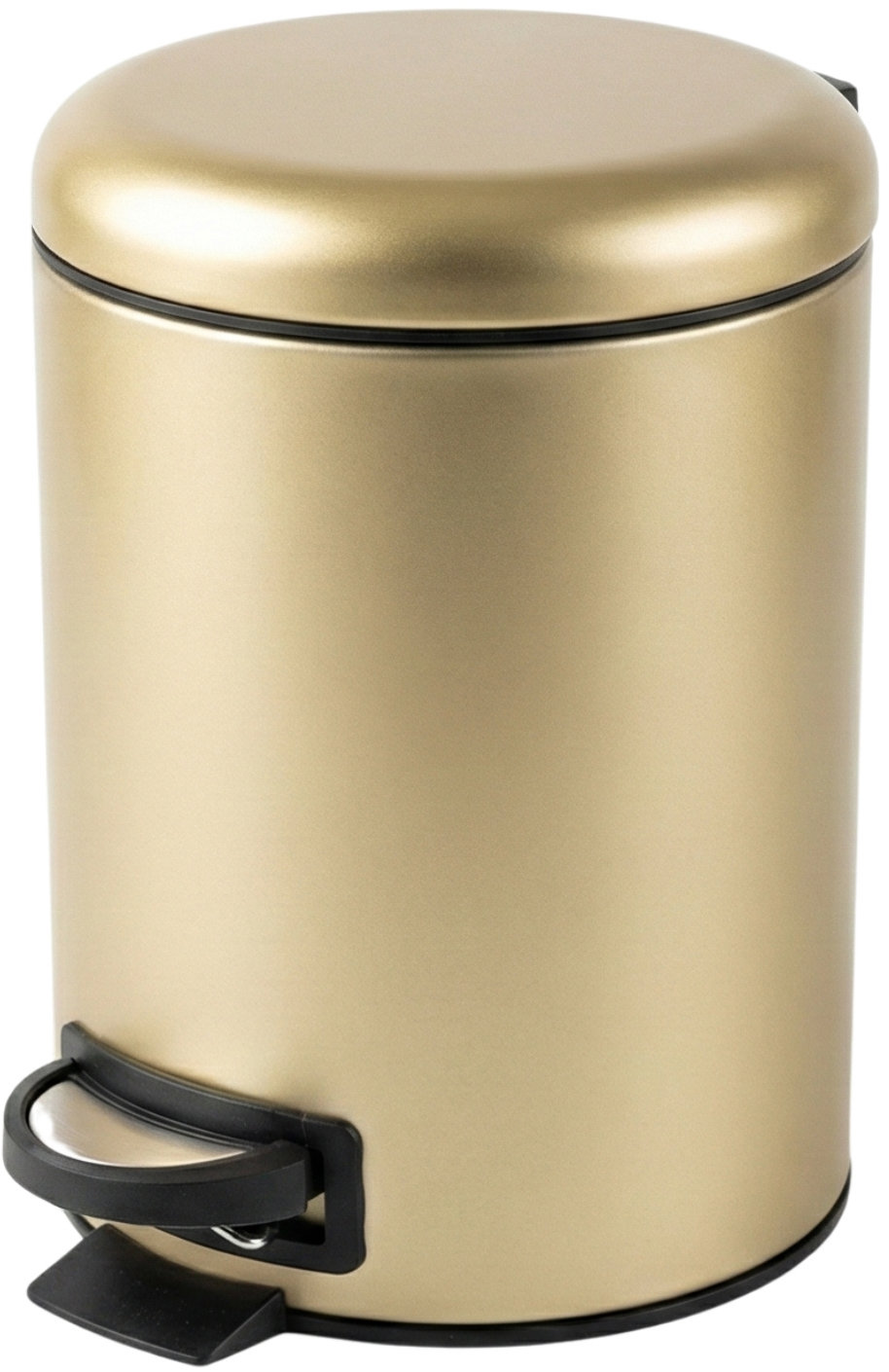 NUXIO Koupelnový zlatý koš Steg s pomalým zavíráním, vyjímatelná nádoba, 3 l
