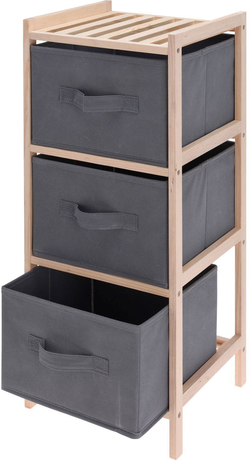 Home Styling Collection Skládací regál s textilními zásuvkami, 65 cm