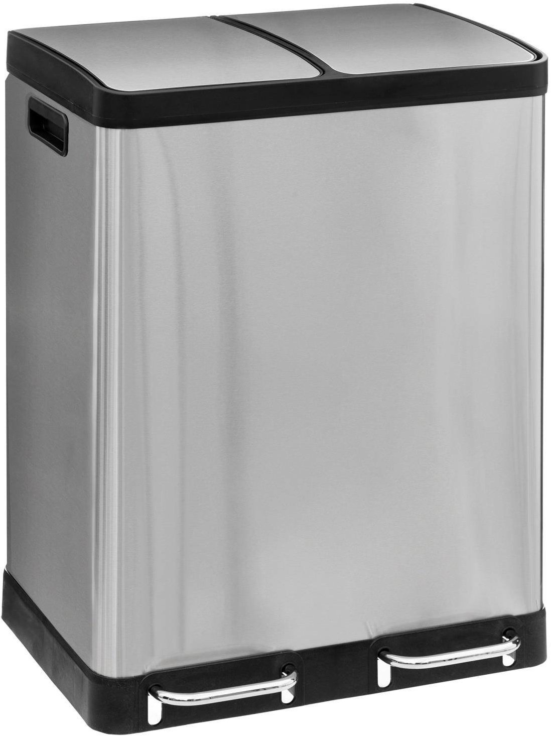 5five Simply Smart Koš se dvěma přihrádkami Ariane, nerezová ocel, s pedálem, 2 × 30 l