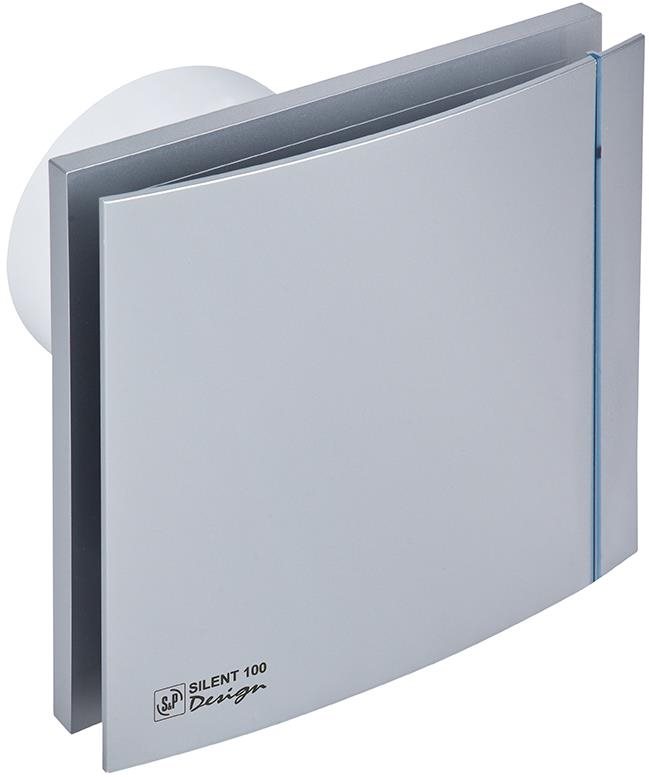 Soler&Palau SILENT 100 CZ Design Silver 3C koupelnový, stříbrný