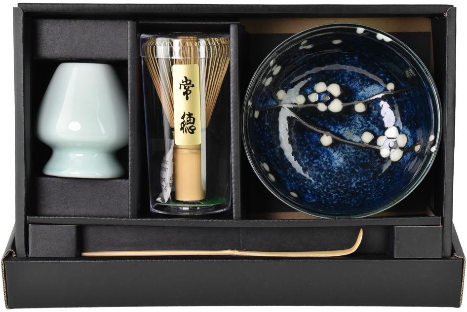 Edo Japonská souprava Matcha set Hana Blue