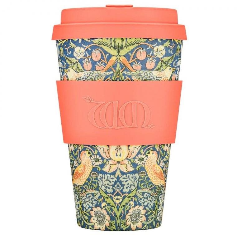 Ecoffee Cup, William Morris Gallery, Strawberry Thief, 400 ml