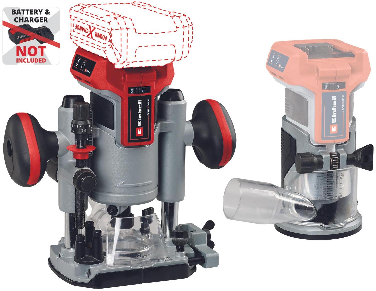 EINHELL Professional Frézka horní AKU TP-RO 18 Set Li BL-Solo, 4350410 (bez AKU)