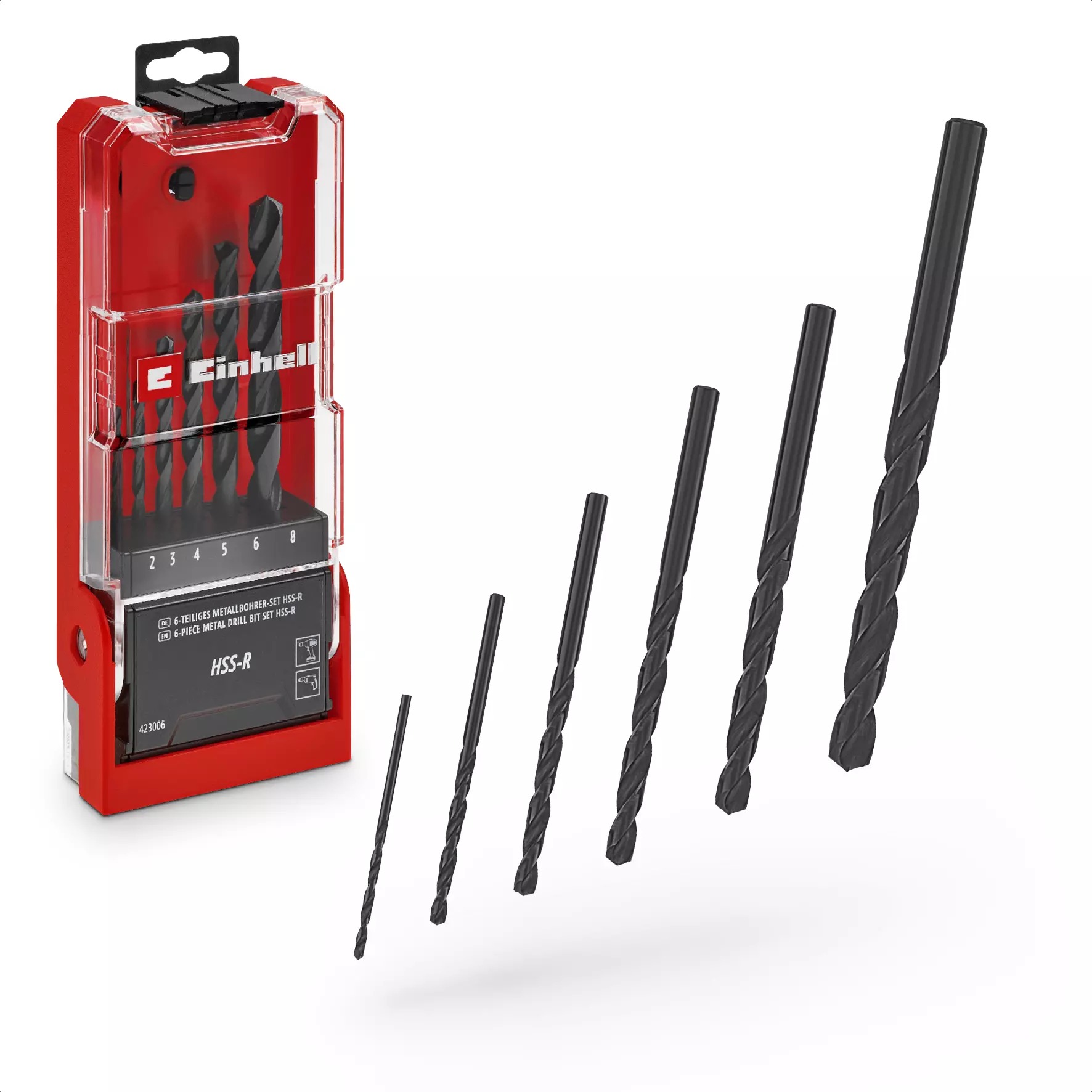 EINHELL 6ks sada vrtáků HSS-R do kovu, 49423006
