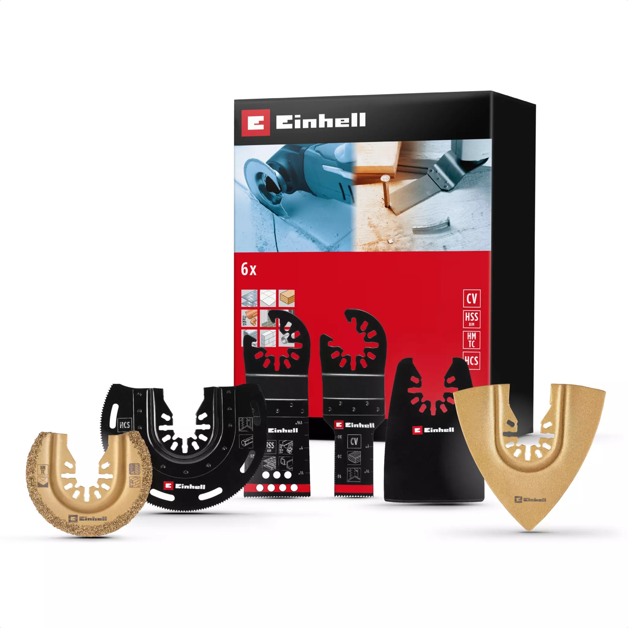 EINHELL 6ks smíšená sada příslušenství pro multifunkční nářadí, 49708106