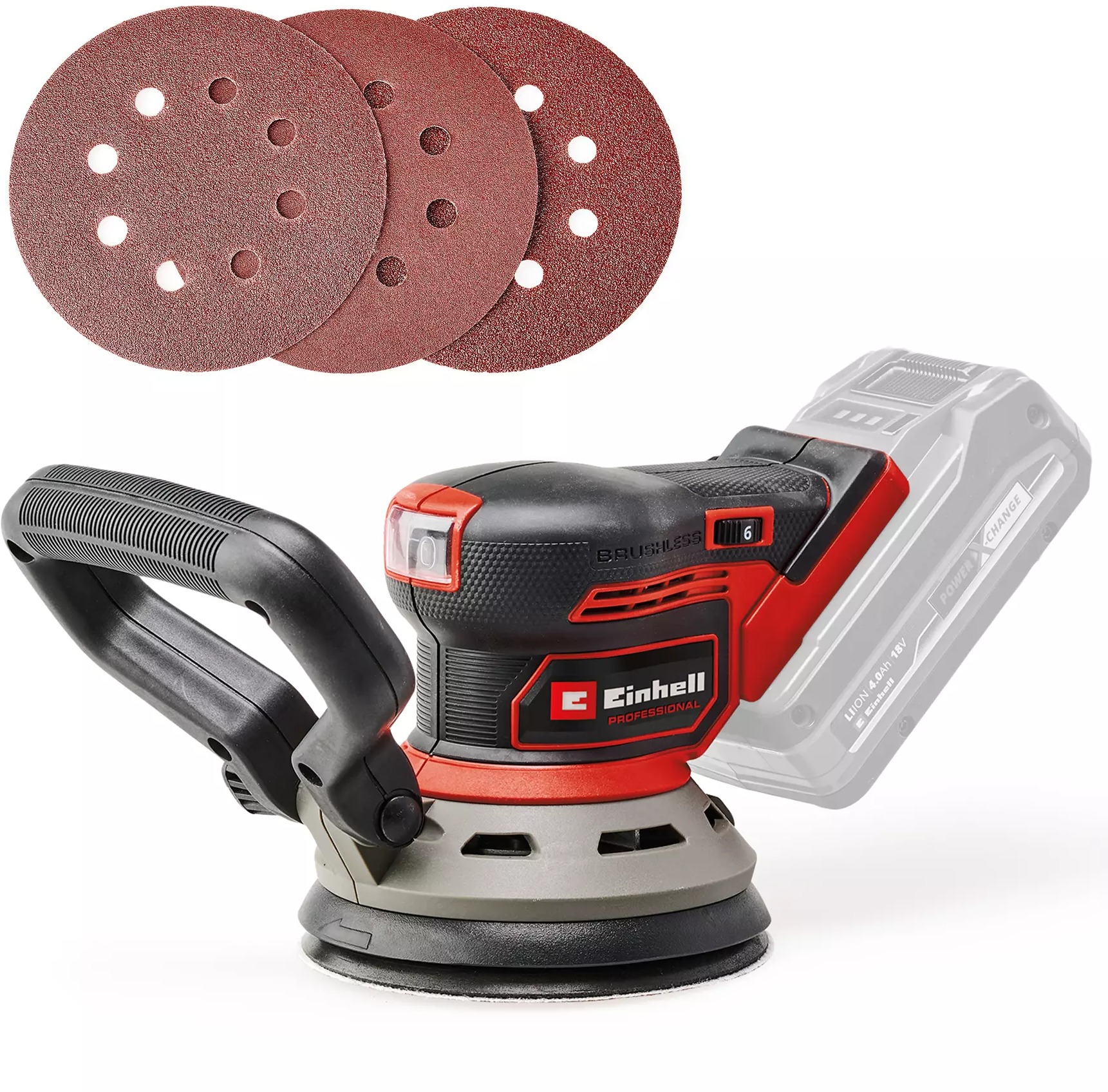 EINHELL Professional Excentrická bruska AKU TP-RS 18/32 Li Brushless Solo, 4462020 (bez AKU)