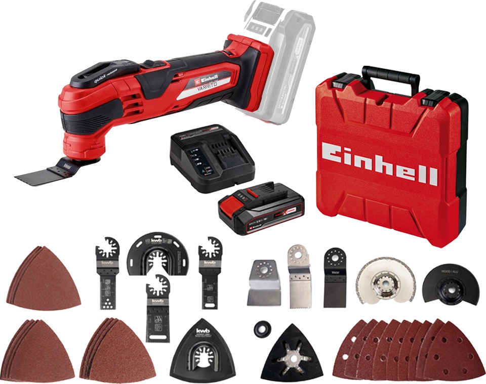 EINHELL Set oscilační bruska AKU Varrito + příslušenství 4326598 (1x2,5 Ah)