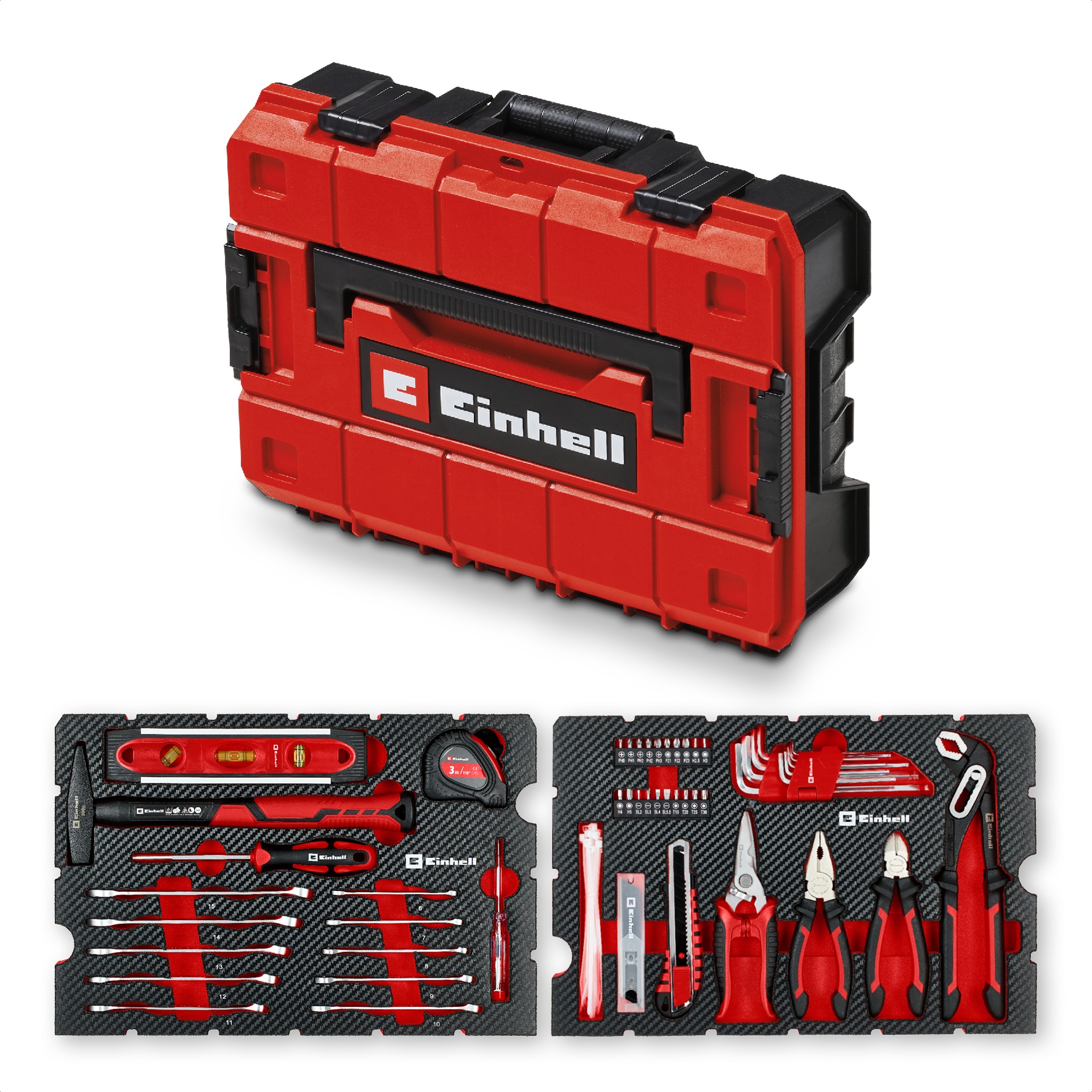 EINHELL E-Case Všestranná montážní sada ručního nářadí a příslušenství 79 ks, 49370511
