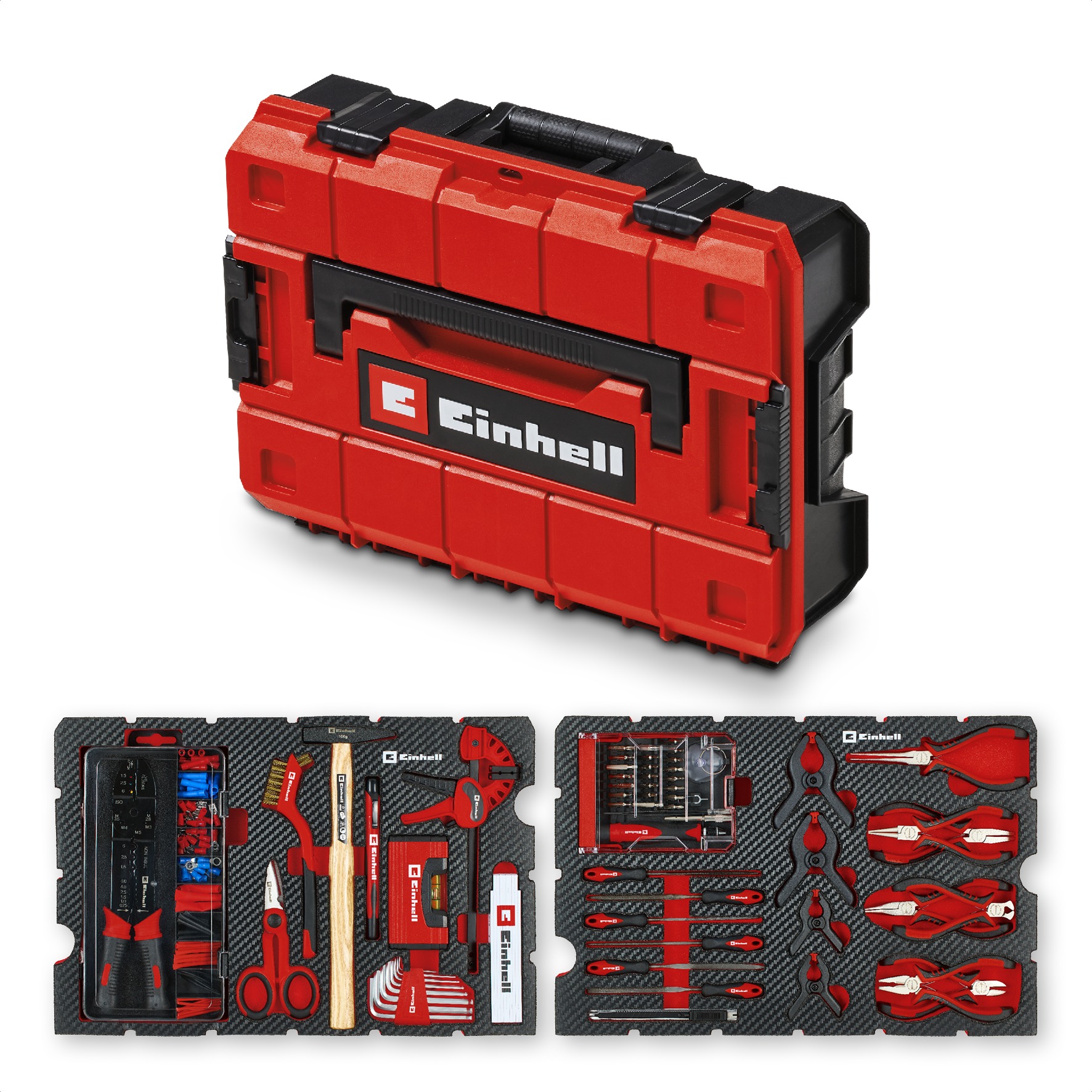 EINHELL E-Case Všestranná sada ručního nářadí a příslušenství pro kutily 153 ks, 49370512