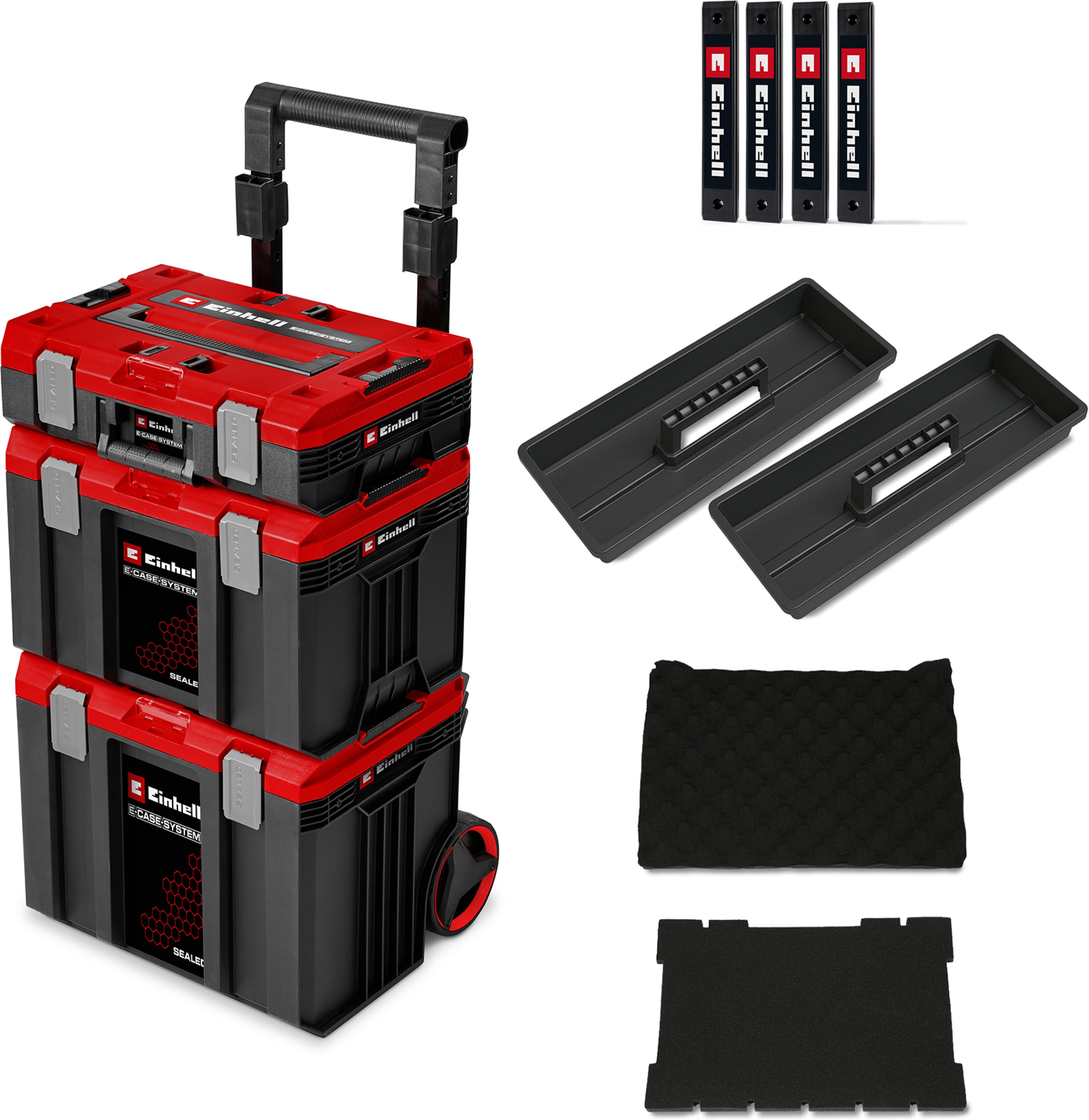 EINHELL E-Case Sada systémových kufrů s kolečky Sealed (voděodolné s IP 65), 4540055
