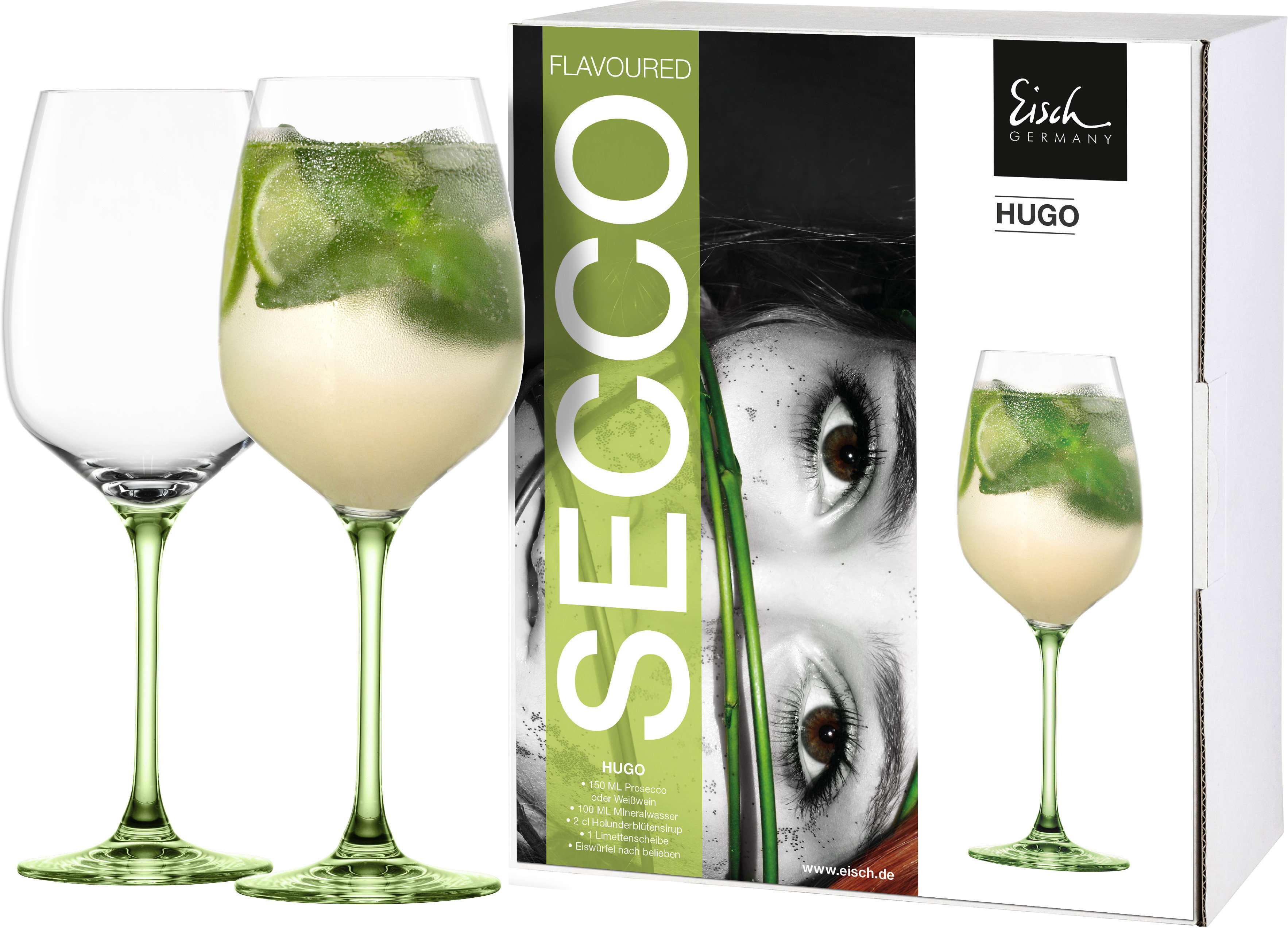Eisch Secco Flavoured na Hugo 710 ml, zelená, 2 ks