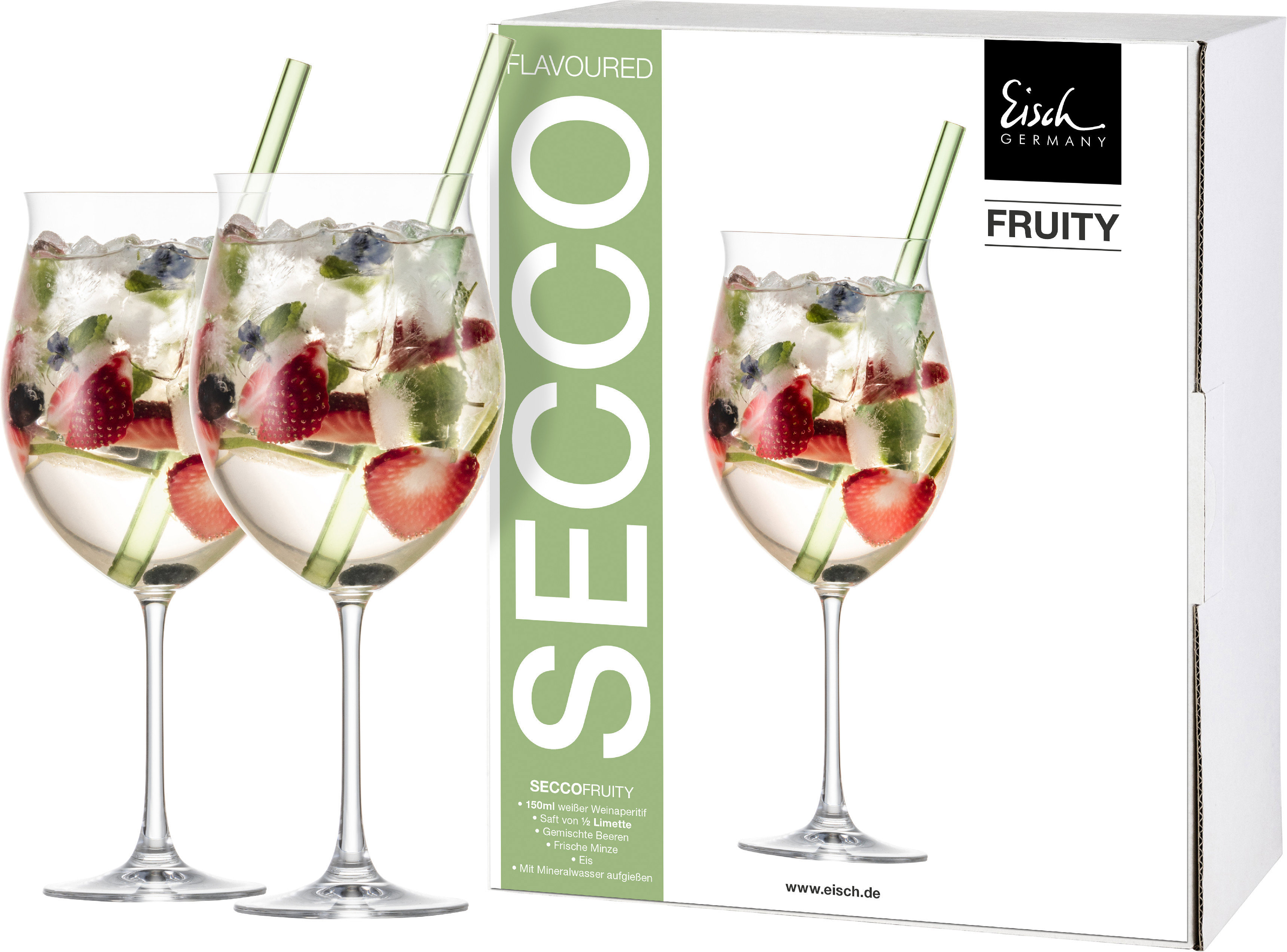 Eisch Secco Flavoured na ovocný nápoj 1000 ml, 2 ks