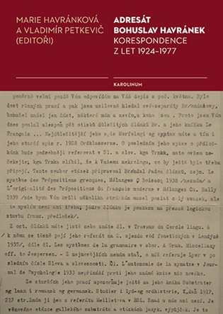 Adresát Bohuslav Havránek