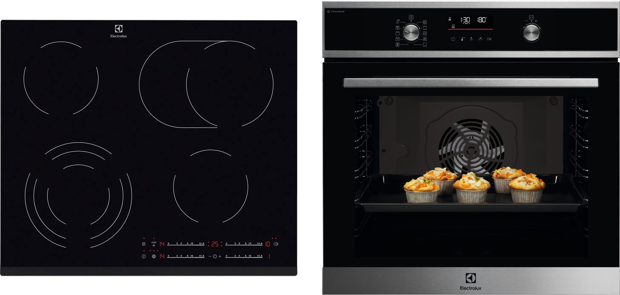 ELECTROLUX 600 SteamBake EOD6F77WX + 300 EHF6547FXK