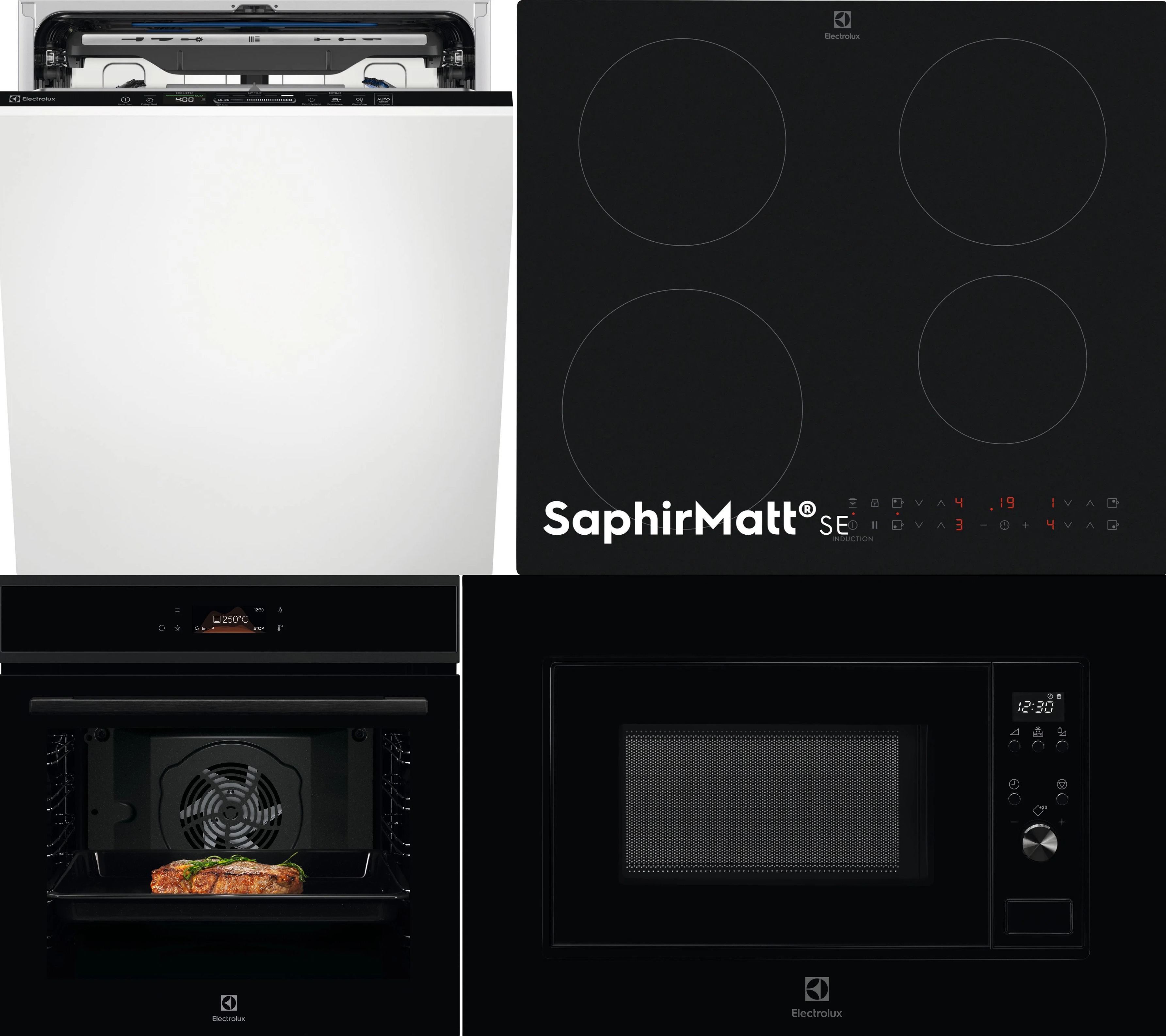 ELECTROLUX SatelliteClean EES68600L + SaphirMatt SE EIT60433CT + MealAssist EOF8H39H + LMS2203EMK
