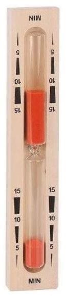 ELIGA Přesýpací hodiny do sauny - červený písek, 15 min