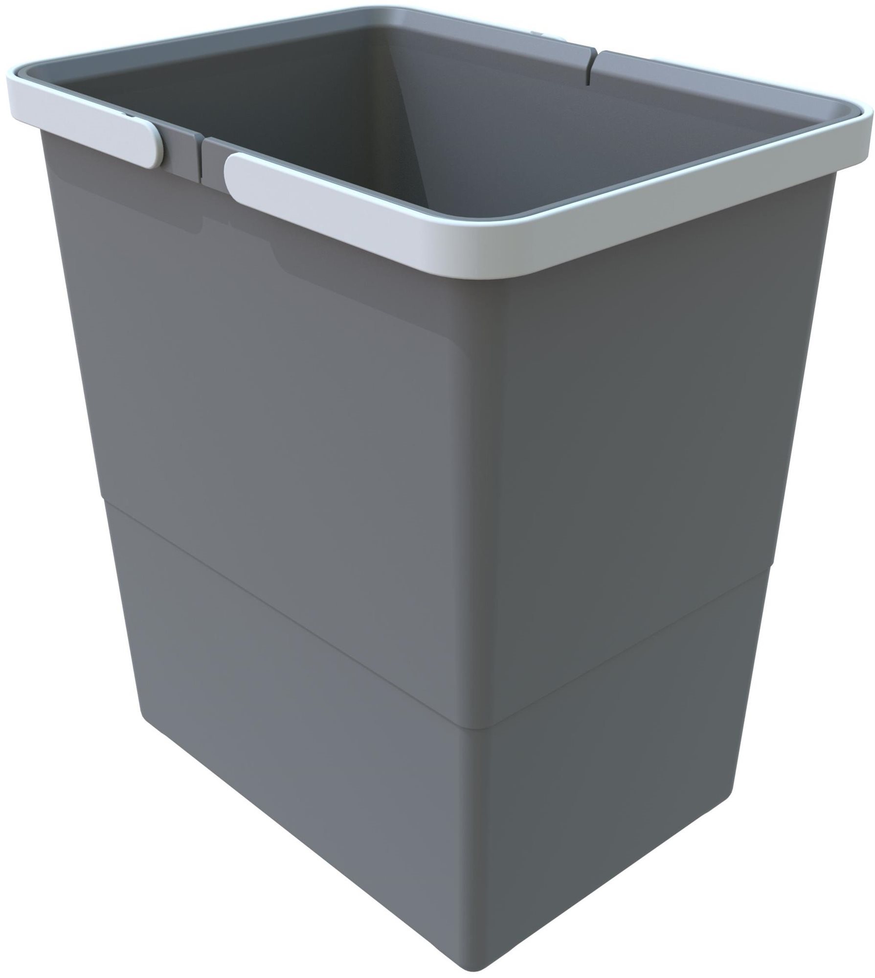 Elletipi Plastový koš s rukojeťmi BIG, 18 L, šedý, 34 x 22,5 x 30 cm