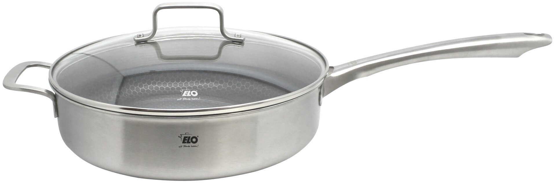 ELO Relief Solution Hluboká pánev s pomocnou rukojetí a skleněnou poklicí, průměr 28 cm
